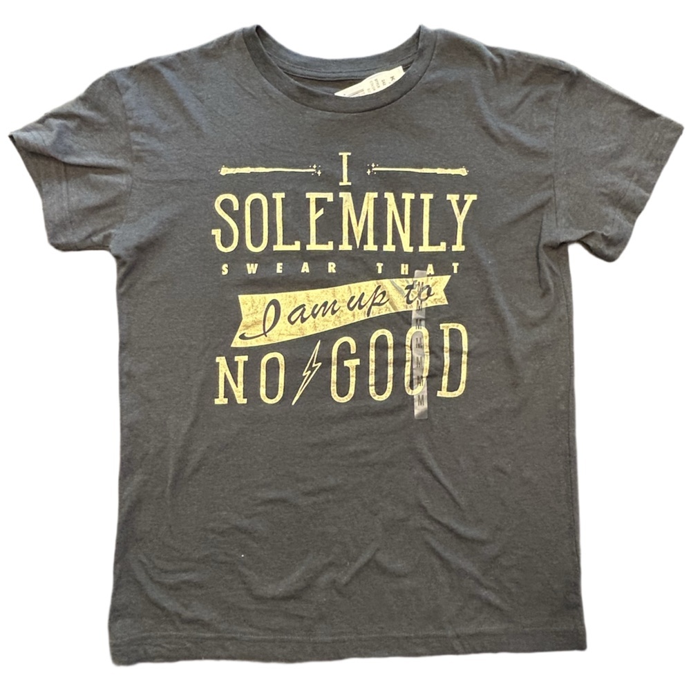 official Harry Potter "I Solemnly Swear That I Am Up To No Good" tee NWT M
